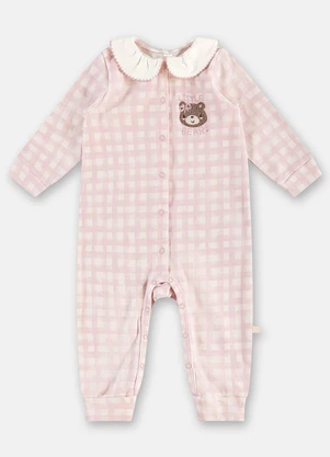 Up Baby - Macacão para Bebê Menina Comfy Bege - UP BABY