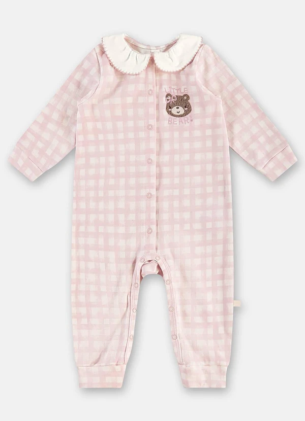 Up Baby - Macacão para Bebê Menina Comfy Bege 2