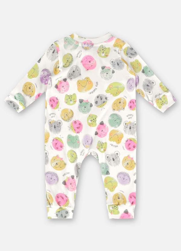 Up Baby - Macacão para Bebê Menina em Suedine Bege 2