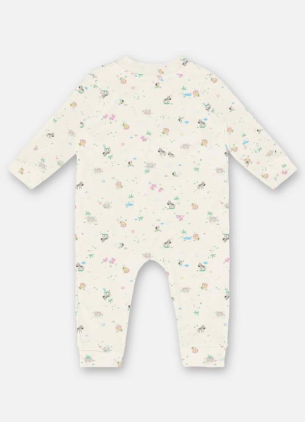 Up Baby - Macacão para Bebê Menina em Suedine Bege 2