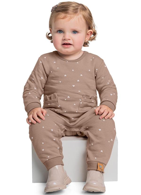 Quimby - Macacão para Bebê Menina Marrom