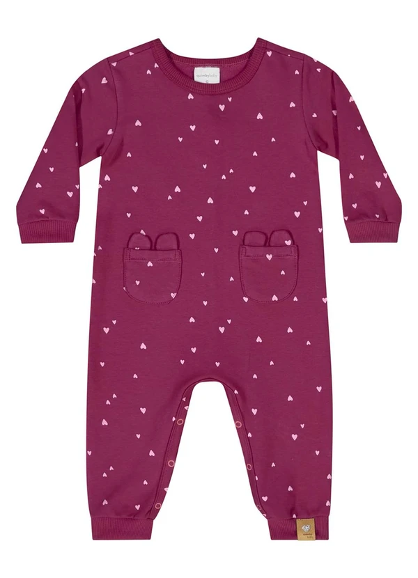 Quimby - Macacão para Bebê Menina Rosa