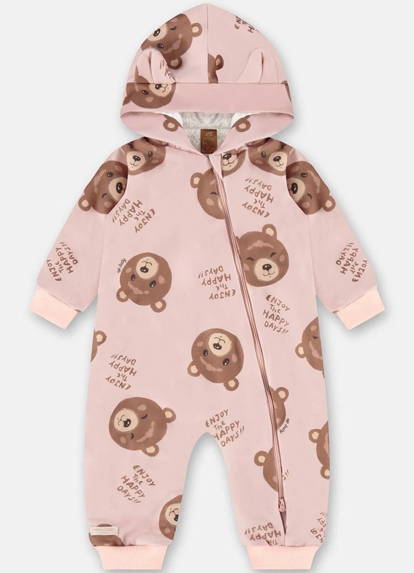 Up Baby - Macacão para Bebê Menina Rosa 3