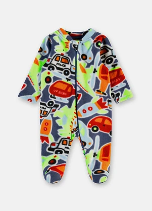 Up Baby - Macacão para Bebê Unissex Estampado Azul - UP BABY