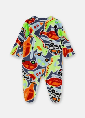 Up Baby - Macacão para Bebê Unissex Estampado Azul - UP BABY