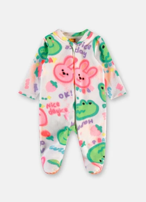 Up Baby - Macacão para Bebê Unissex Estampado Branco - UP BABY