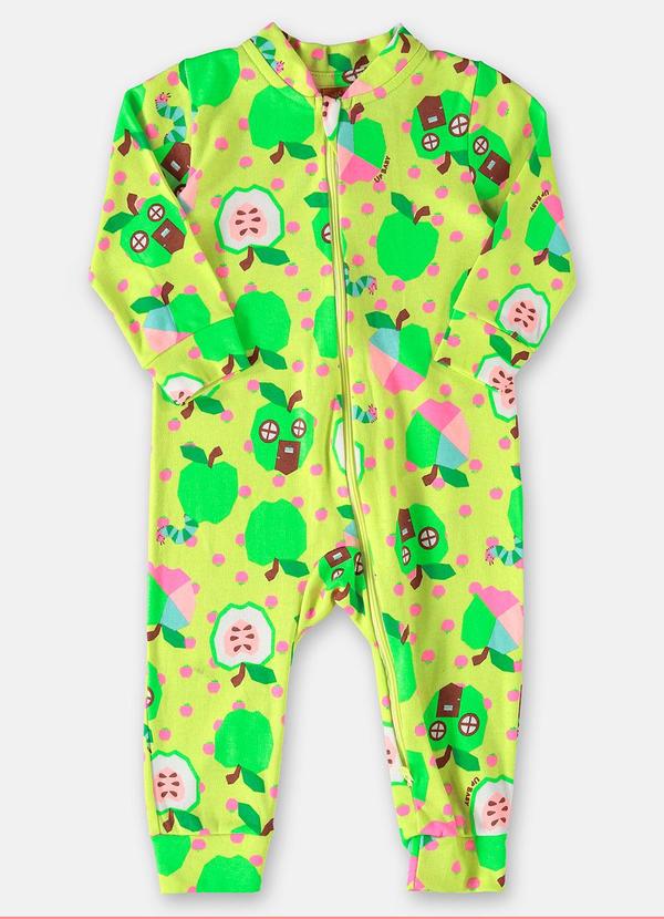 Up Baby - Macacão Pijama Bebê Menina Verde