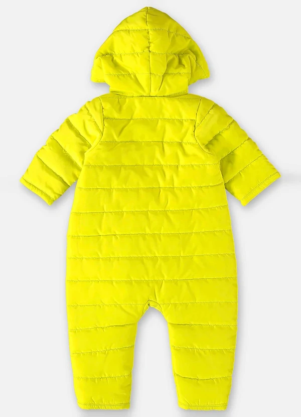 Up Baby - Macacão Puffer Unissex para Bebê Amarelo 2
