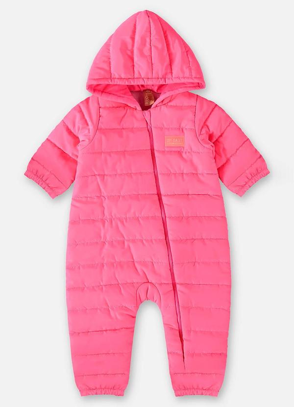 Up Baby - Macacão Puffer Unissex para Bebê Rosa
