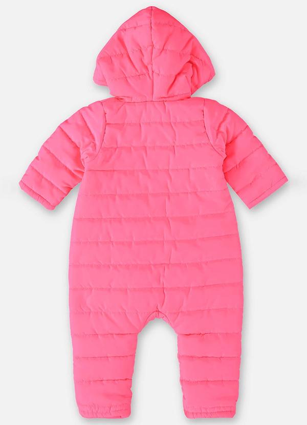 Up Baby - Macacão Puffer Unissex para Bebê Rosa 2