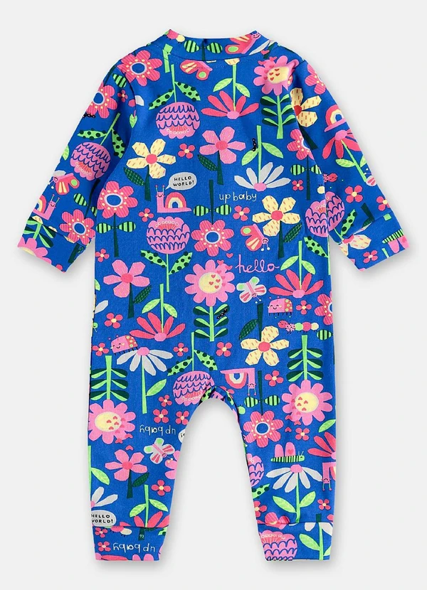 Up Baby - Macacão Suedine Zíper 2 Cursores Azul 2