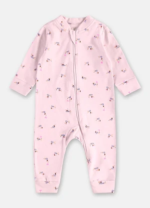 Up Baby - Macacão Suedine Zíper 2 Cursores Branco - UP BABY