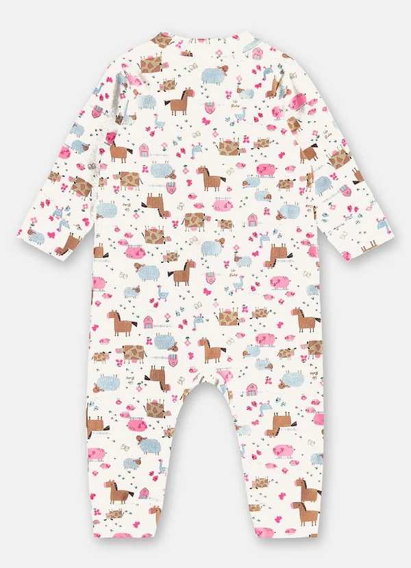 Up Baby - Macacão Suedine Zíper 2 Cursores Branco 2