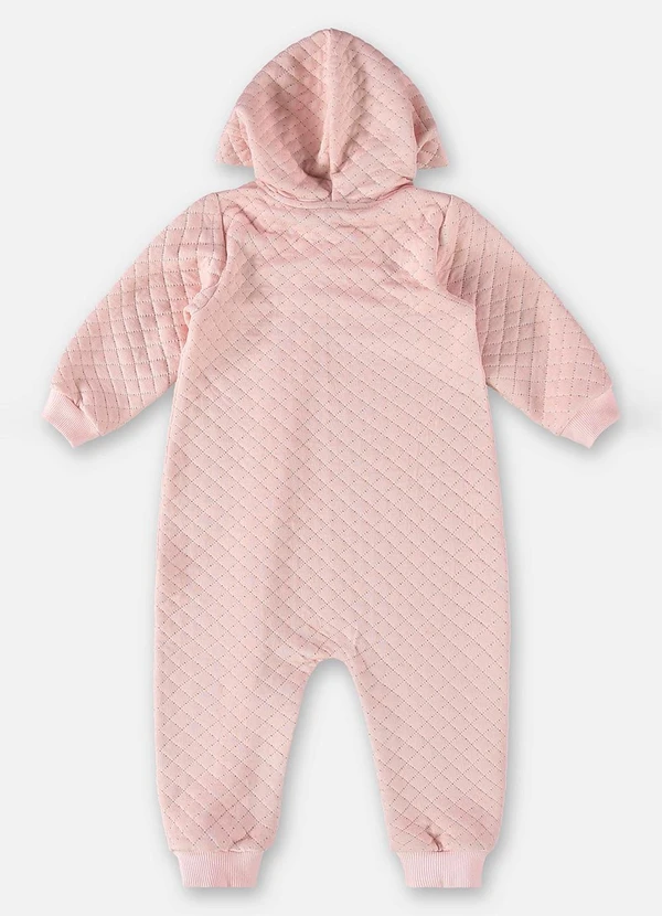 Up Baby - Macacão Texturizado para Bebê Menina Rosa 2