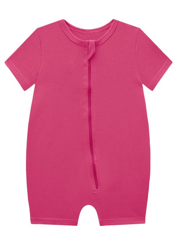 Marlan - Macacão Unissex Básico Meia Malha Penteada Rosa