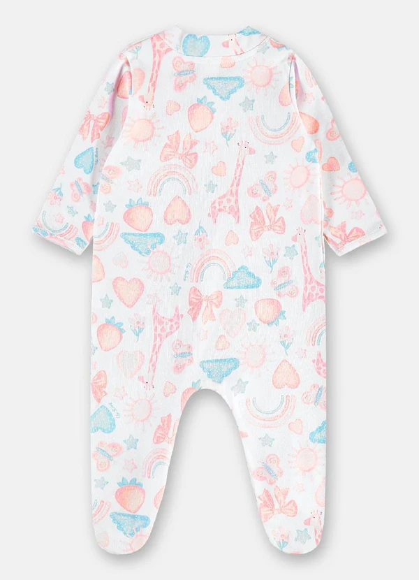 Up Baby - Macacão Unissex Bebê Suedine Comfy Branco 3