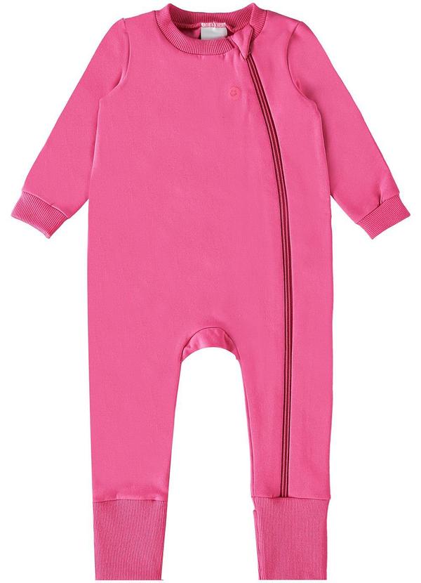 Malwee Kids - Macacão Unissex em Moletom Rosa