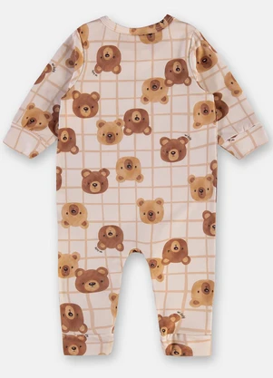Up Baby - Macacão Unissex para Bebê Térmico Bege - UP BABY