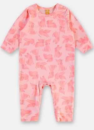 Up Baby - Macacão Unissex para Bebê Térmico Rosa - UP BABY