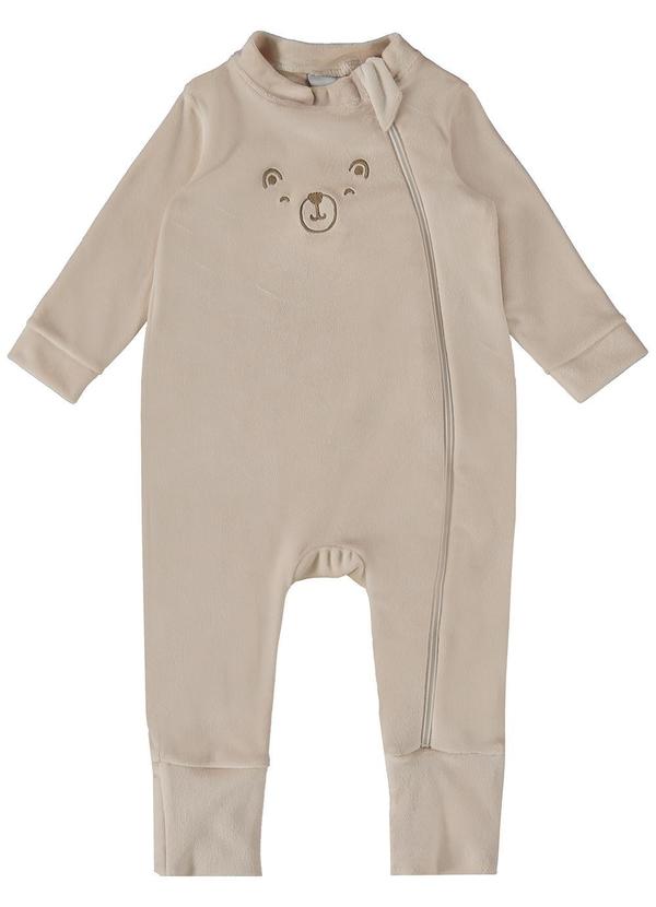 Malwee Kids - Macacão Ursinho em Push Unissex Marrom