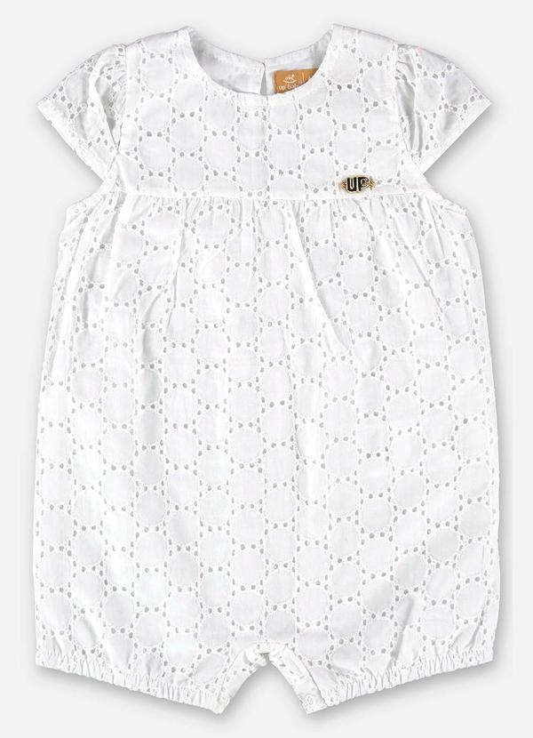 Up Baby - Banho de Sol Bebê Menina em Laise Branco