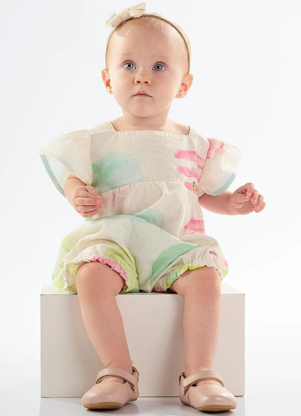 Up Baby - Banho de Sol Bebê Menina em Viscose Rosa