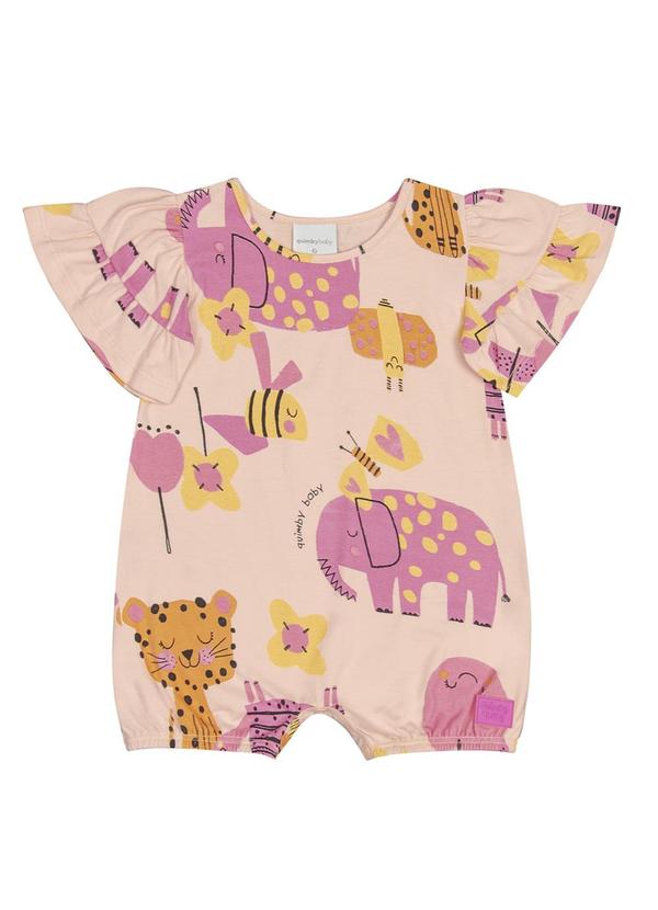 Quimby - Banho de Sol em Cotton Bebê Menina Rosa