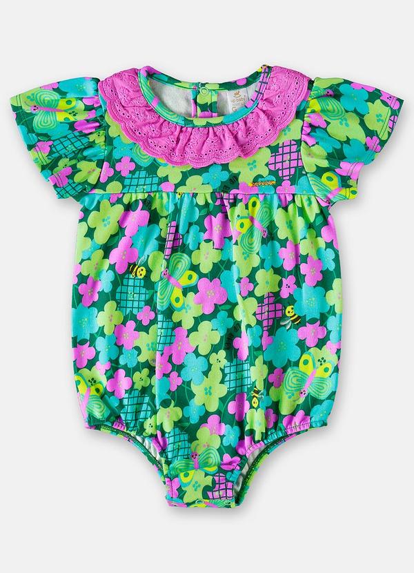 Up Baby - Banho de Sol em Suedine Menina Verde