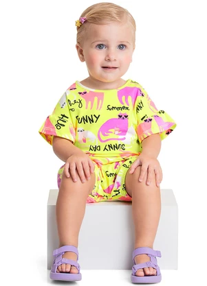 Quimby - Banho de Sol para Bebê Menina Verde - QUIMBY