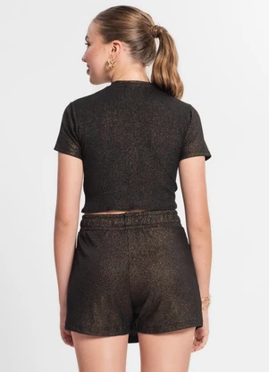 Minty - Blusa Juvenil Ribana Menina Preto - MINTY