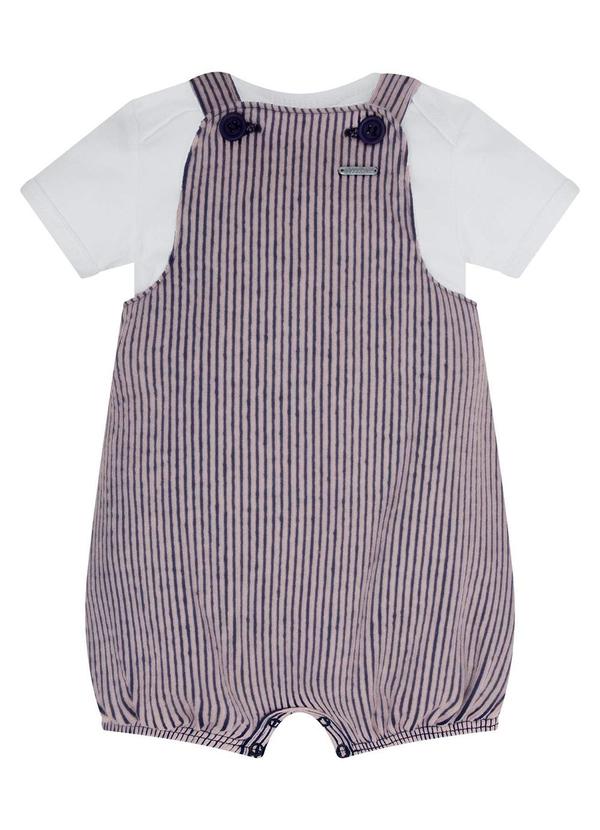 Milon - Jardineira Bebê Menino Azul