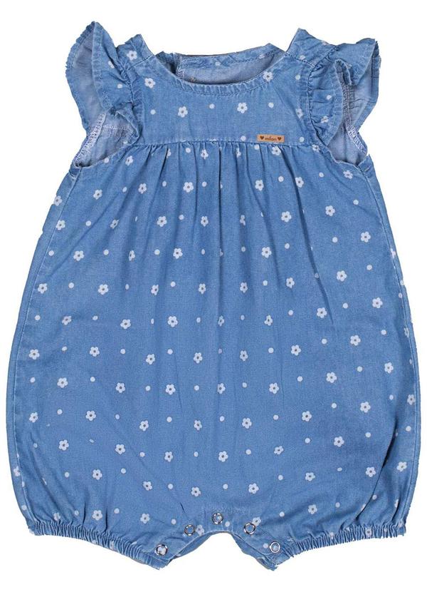 Milon - Macacão Bebê Menina Jeans