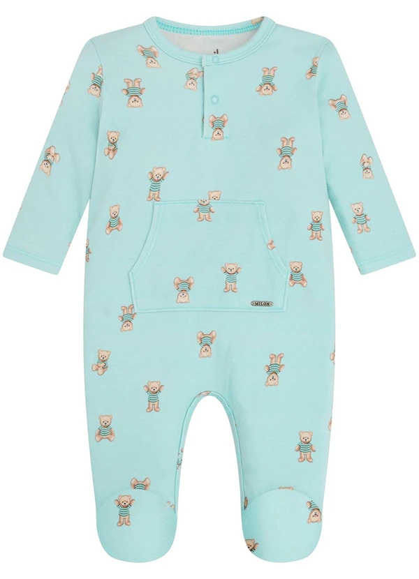 Milon - Macacão Bebê Menino Estampa Verde