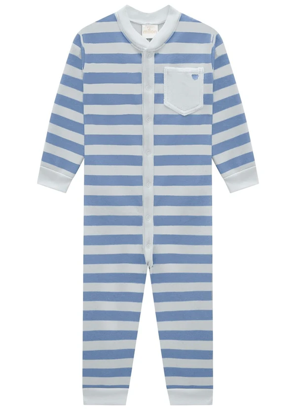 Milon - Macacão Bebê Unissex Estampa Azul