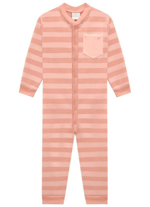 Milon - Macacão Bebê Unissex Estampa Laranja 1