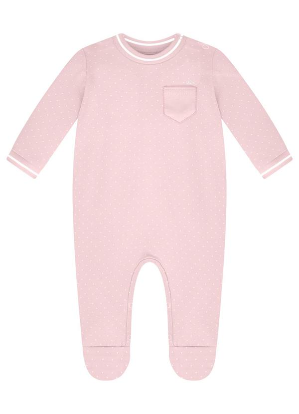 Milon - Macacão Bebê Unissex Estampa Rosa