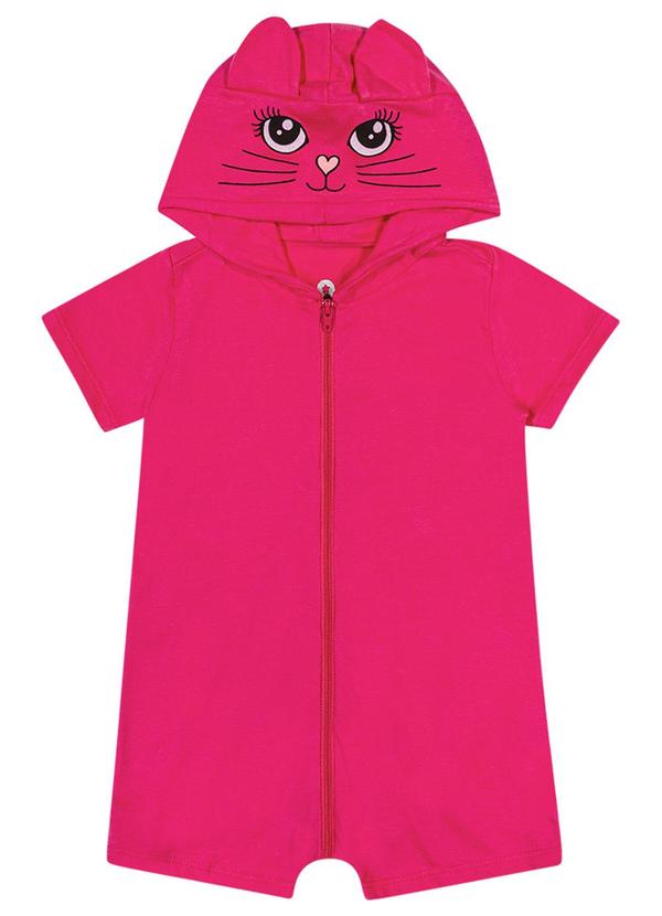 Alenice - Macacão com Estampa Interativa de Gatinha Rosa 3