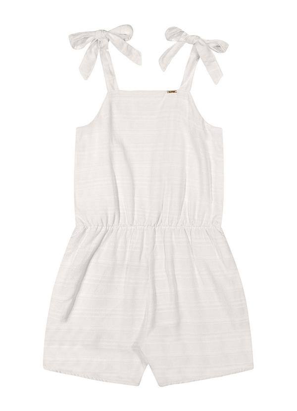 Alenice - Macacão com Laços Menina Branco 2