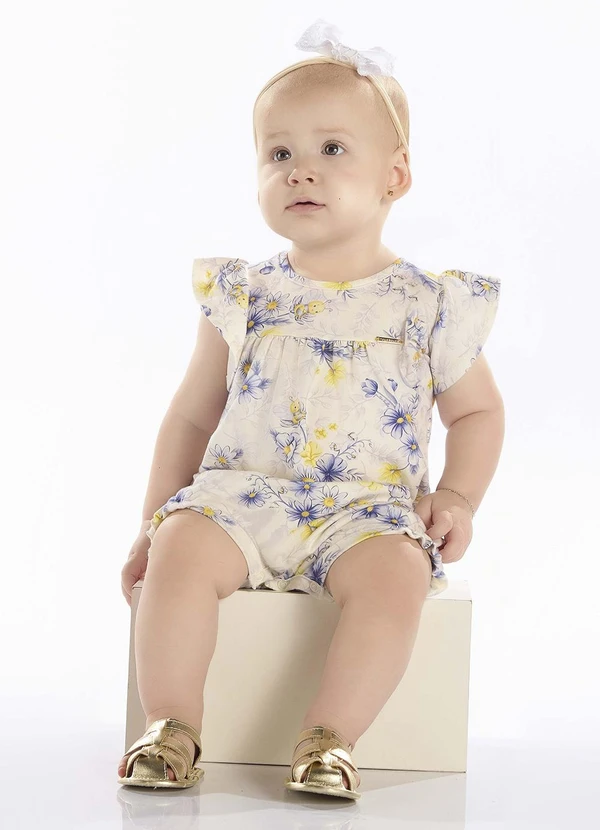 Pulla Bulla - Macacão Cotton Leve Bege