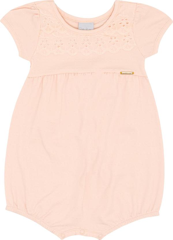 Pulla Bulla - Macacao Cotton Leve Trabalhado Rosa