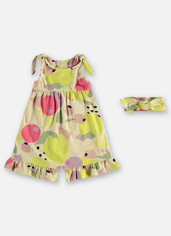 Up Baby - Macacão e Faixa Bebê Bege 2