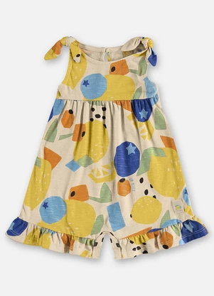 Up Baby - Macacão e Faixa Bebê Menina Bege - UP BABY