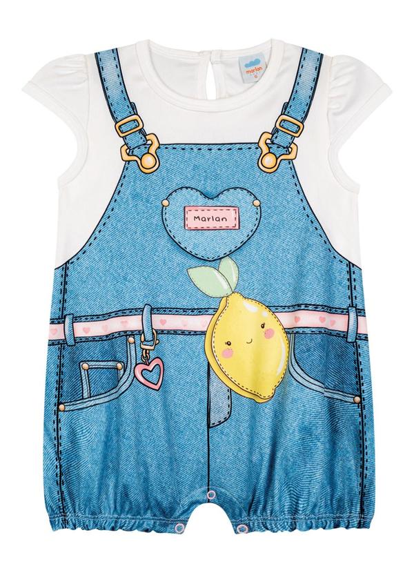 Marlan - Macacão em Malha Newtech Azul