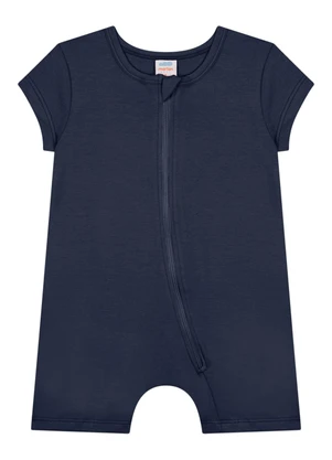 Marlan - Macacão em Meia Malha Penteada Azul - MARLAN