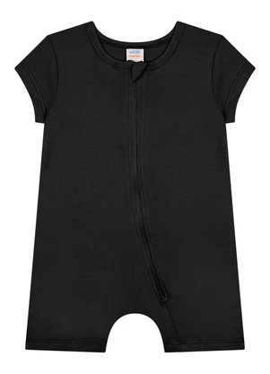 Marlan - Macacão em Meia Malha Penteada Preto - MARLAN