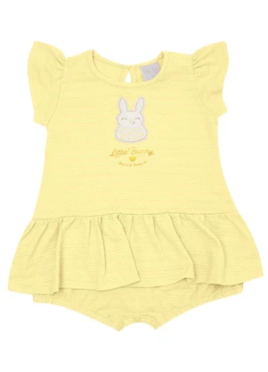 Pulla Bulla - Macacão Malha Amarelo - PULLA BULLA