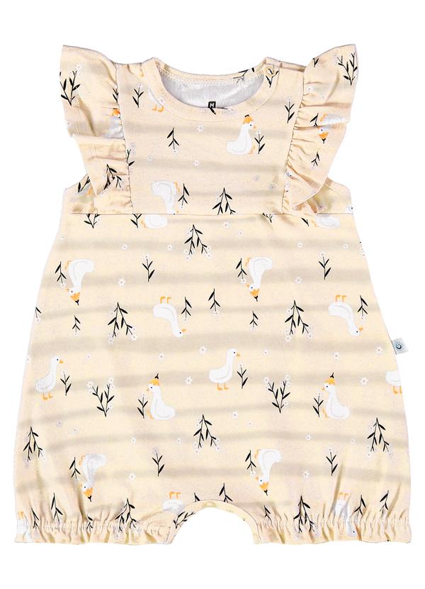 Malwee Kids - Macaquinho Areia Patos com Babado Menina 2