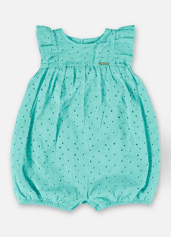 Up Baby - Macaquinho Banho de Sol Bebê em Laise Azul