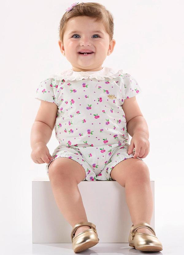 Up Baby - Macaquinho Banho de Sol Bebê Menina Bege