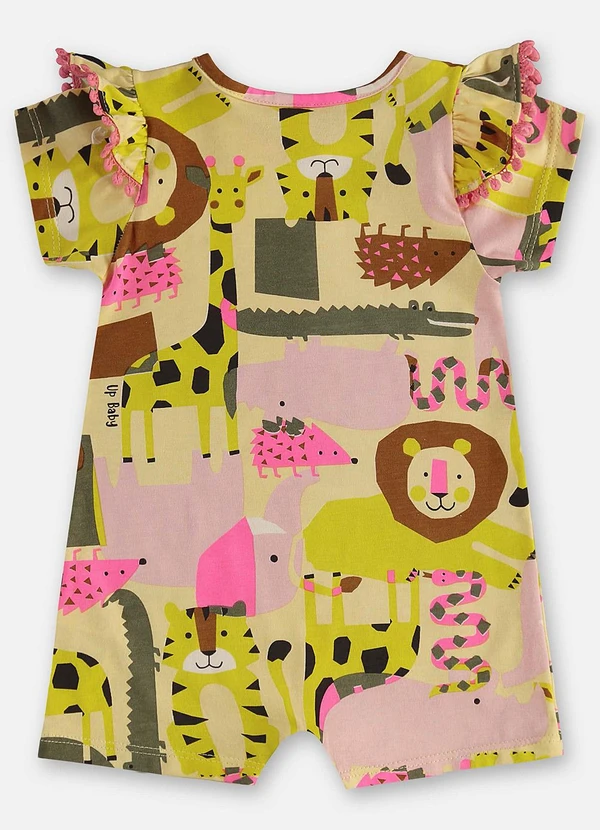 Up Baby - Macaquinho Bebê Menina Amarelo 3